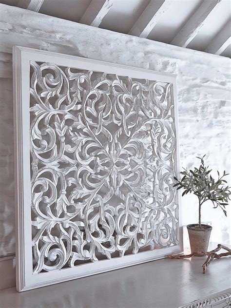 Large Carved Wall Panel - Design 1 WL | Wall panel design, Wooden wall ...