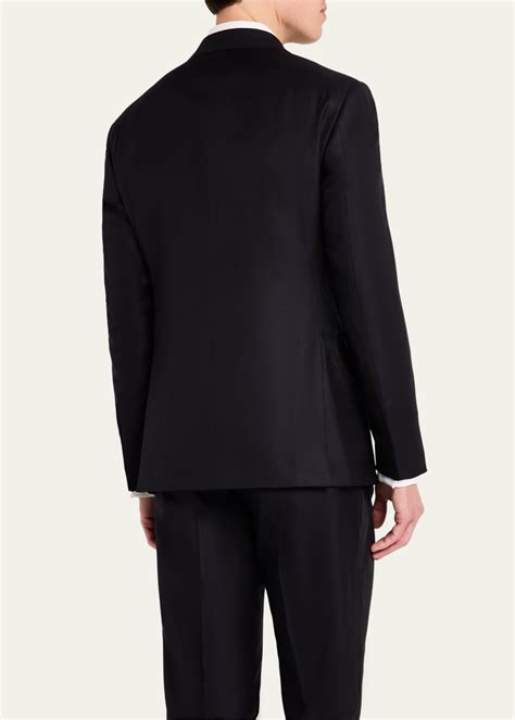 Giorgio Armani Men's Wool-Silk Solid Tuxedo - Bergdorf Goodman