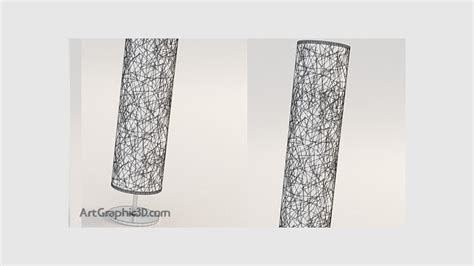 Professional Modern Cylinder Floor Lamp 3D Model - Download