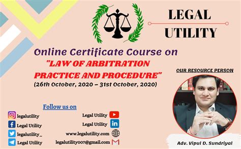[Online] Certificate Course on Law of Arbitration: Practice & Procedure ...