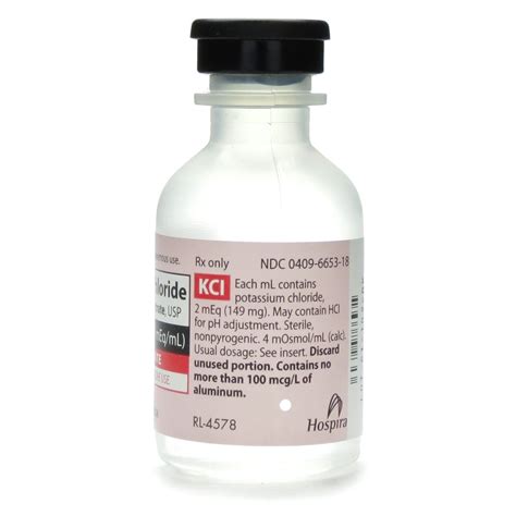 Potassium Chloride Injection 2 mEq/mL, Single Dose Vial 20 mL | McGuff