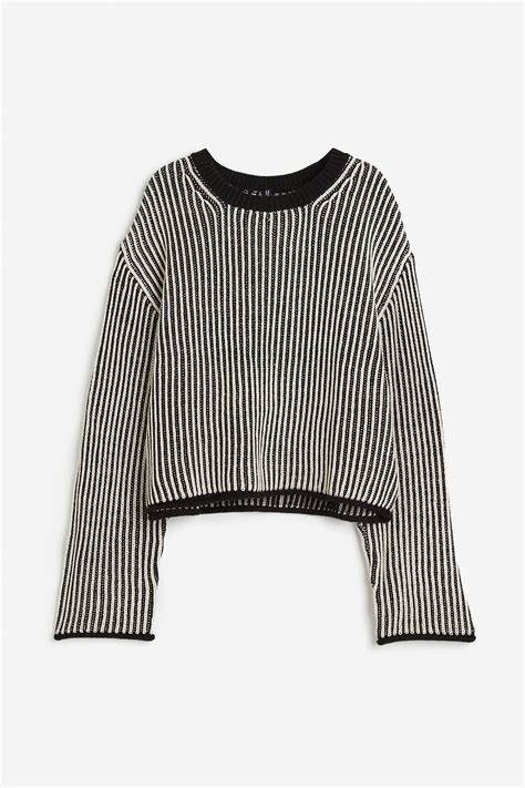 Jumper - Black/Striped - Ladies | H&M IN