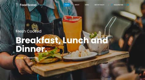 Image result for HTML Code for Food Hotel Website