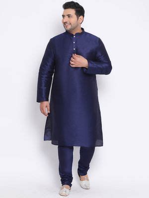 Buy KISAH PLUS Blue Solid Kurta And Churidar (Set of 2) Online