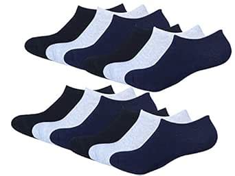 FABdon Men And Women Solid Combed Cotton New Loafer Socks Pack Of 12 ...