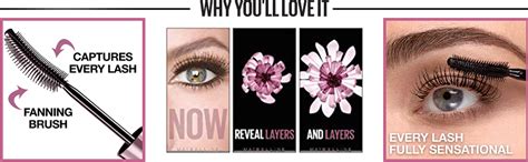 Maybelline New York Lash Sensational Mascara Waterproof, Very Black ...