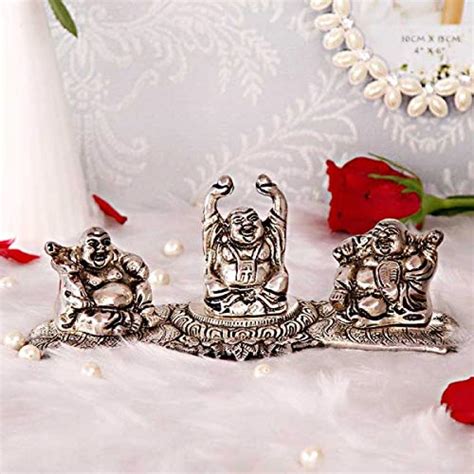 Buy Metal Laughing Buddha Idols Fengshui Vastu Showpiece– CraftVatika