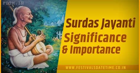2023 Surdas Jayanti : Importance and Significance - Festivals Date Time