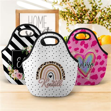 Personalized Lunch Totes, Custom Lunch Box, Monogram Lunch Bag, Custom ...