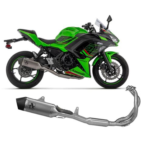 Arrow E5 Veloce Titanium Full System Exhaust For Kawasaki Ninja 650 ...