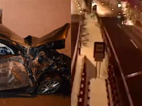 Car Soars In The Air Before Hitting Tunnel Entrance In Slovakia, Driver ...