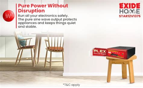 EXIDE Star STAR12V1375 1375VA Pure Sine Wave Inverter | 12V Home UPS ...