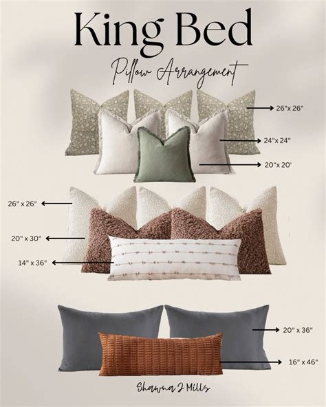 King Pillow Arrangement in 2025 | Bedroom pillows arrangement, Master ...