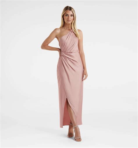 Buy Blush Melissa One Shoulder Satin Dress - Forever New