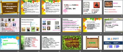 Collecting Stamps Is My Hobbies 课件 PPT 图片 的图像结果