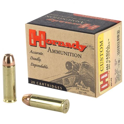 Hornady Custom 454 Casull Ammo 240gr XTP Mag 20 Rounds