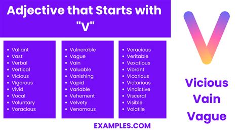 450+ Words Starting with V List, Meaning, PDF