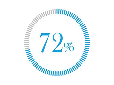 72 Percent Loading. 72 Percent circle diagrams Infographics vector ...