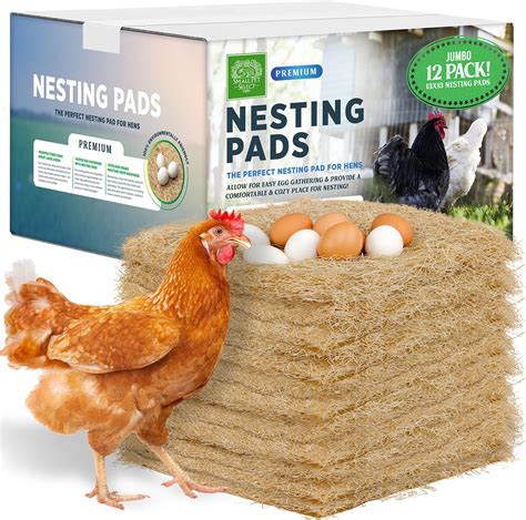 Amazon.com: Tatuo 8 Pcs Nest Box Pads for Chickens Thicken Chickens ...