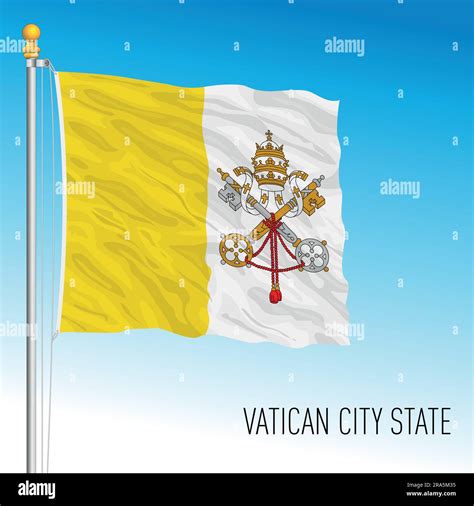 Vatican City, Holy See official national flag, Rome, Italy, vector ...