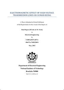 Electromagnetic Effect of High Voltage Transmission Lines on Human ...