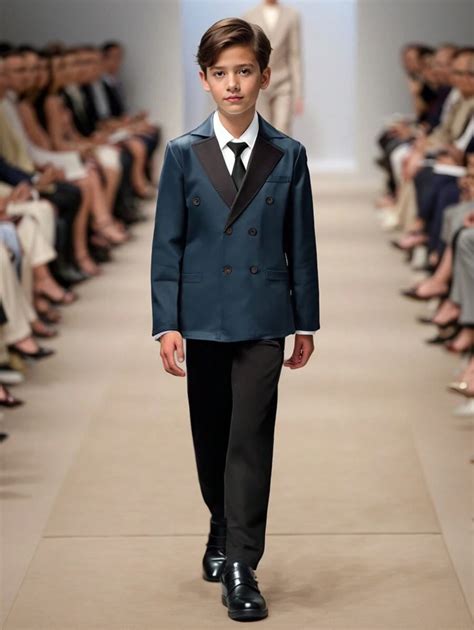 2 Peças Conjunto Elegante para Menino Pré-Adolescente: Blazer de Manga ...
