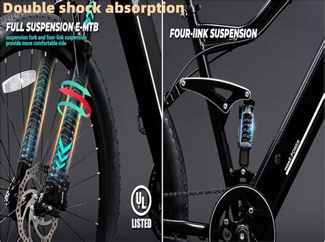 Buy JIETA Adult Electric Bike 27.5 Inch Electric Mountain Bike 500W ...