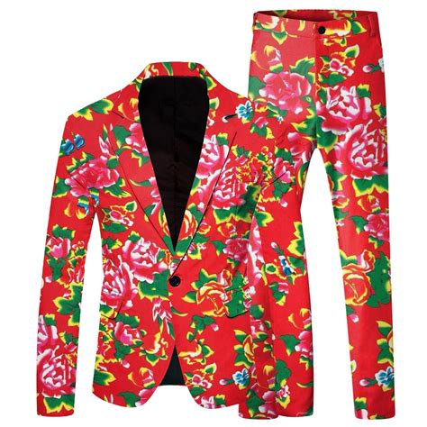 Chinese Style Northeast Large Flower Suit - Helloice Apparel