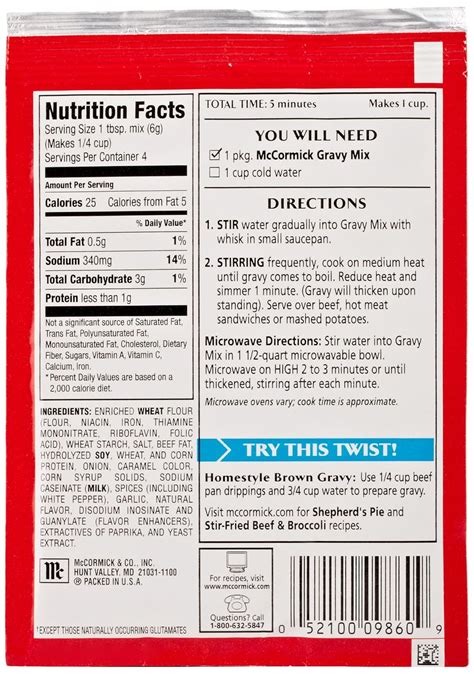 mccormick brown gravy mix ingredients
