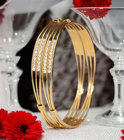 Jewels Kafe One Gram Gold Plated Bangle Set of 2 - Jewels Kafe