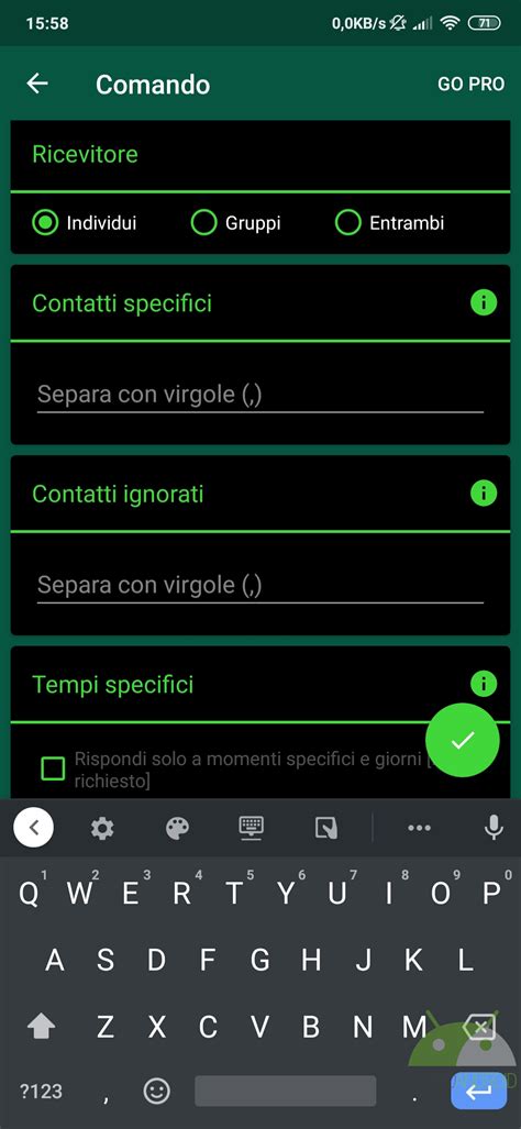Impostare le risposte automatiche su WhatsApp, Telegram e simili