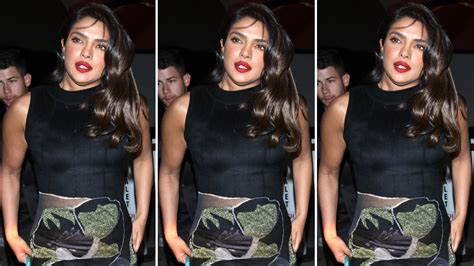 Priyanka Chopra joins Nick Jonas for dinner in a see-through black ...