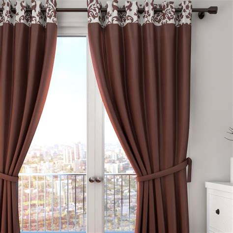 Buy SWAYAM Floral Print Semi-Blackout Door Curtain- 137 X 228 cm from ...