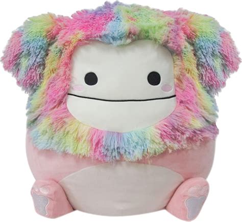 Amazon.com: Squishmallows 20-Inch Diane Peach Bigfoot with Rainbow Hair ...