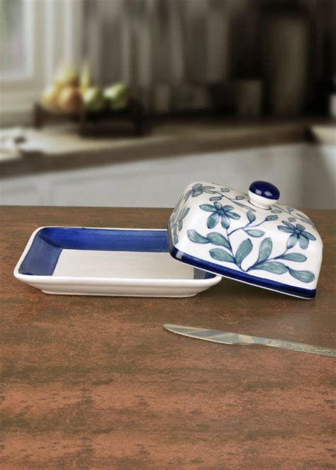 Get Hand Painted Ceramic Butter Dish with Lid at ₹ 990 | LBB Shop