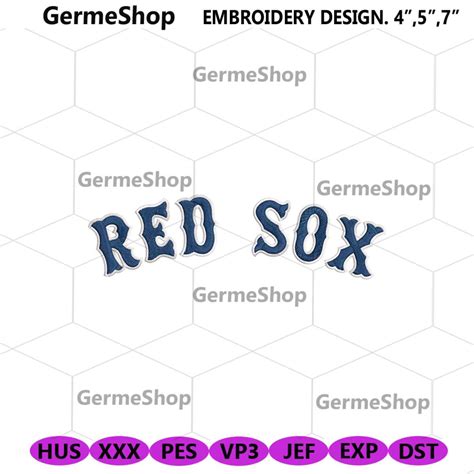 Boston Red Sox Font Embroidery Design Download File | Inspire Uplift