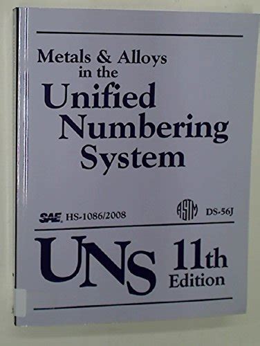 Buy Metals & Alloys in the Unified Numbering System Book Online at Low ...
