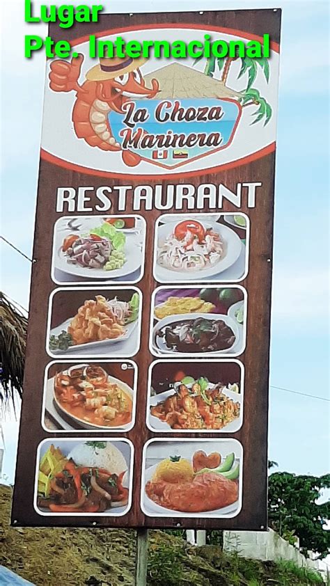 Menu at La Choza Marinera restaurant, Peru