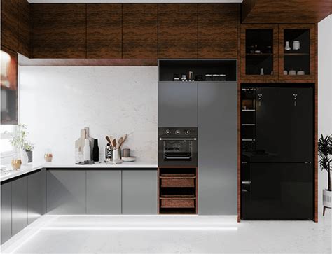 modular kitchen designs | Veneer Kitchen - Jade Cucine