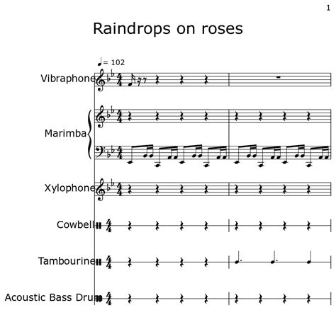 Raindrops on roses - Sheet music for Vibraphone, Marimba, Xylophone ...