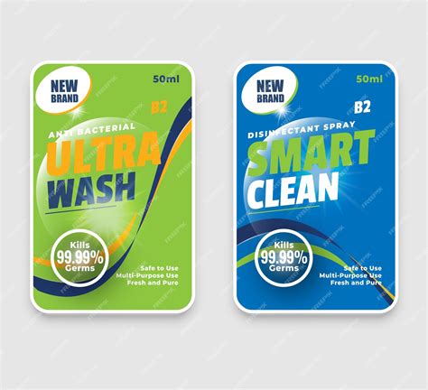 Premium Vector | Stylish laundry detergent labels set