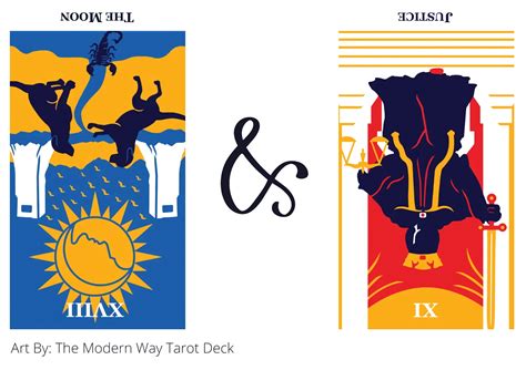 The Moon Reversed AND Justice Reversed Tarot Cards Meaning