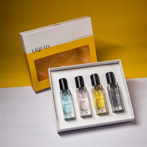 Liquid Premium Unisex Perfume Gift Set 4x20ml Long-lasting Fragrances ...