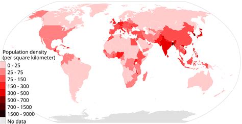 World Population Map - Guide of the World - country with population density