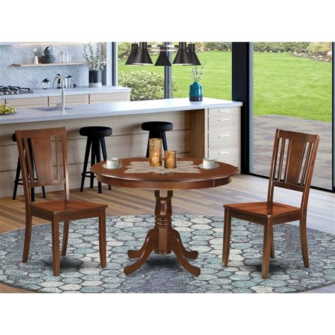 Round Kitchen Table Set with Dinette Chairs - 5 Piece Dining Room Table ...