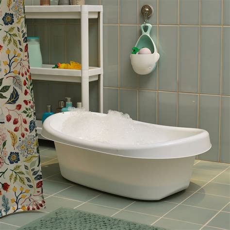 LÄTTSAM baby bath, white/turquoise - IKEA