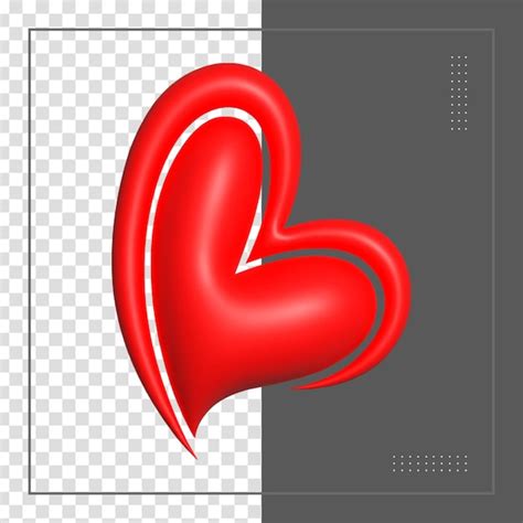 3d rendering social media heart icon online social communication ...