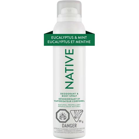 Native Eucalyptus & Mint Aerosol-Free Spray Deodorant - Aluminum-Free ...
