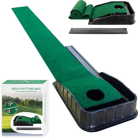 Crestgolf Golf Putting Green Indoor Putting Mat with Auto Ball Return ...