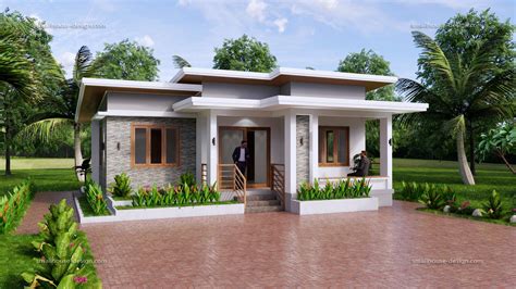 9x9 Meter Small House Plan 3 Beds 2 Baths Shed Roof - Small House ...